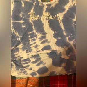 Old Navy Women's Blue and White Crop-top